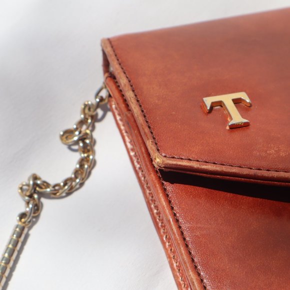 Vintage brown Shoulder bag with gold chain strap - Picture 6 of 7